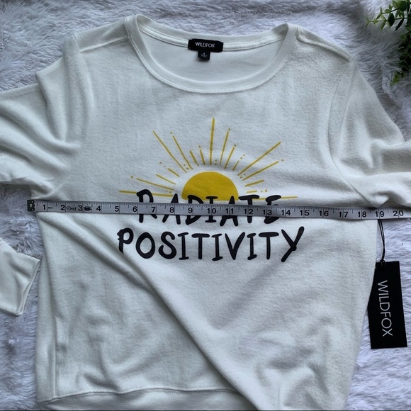 Wild fox | NWT Size Small Radiate Positivity Long Sleeve Top - Picture 7 of 16